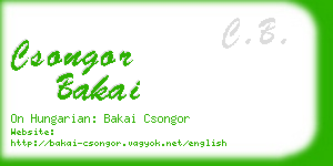 csongor bakai business card